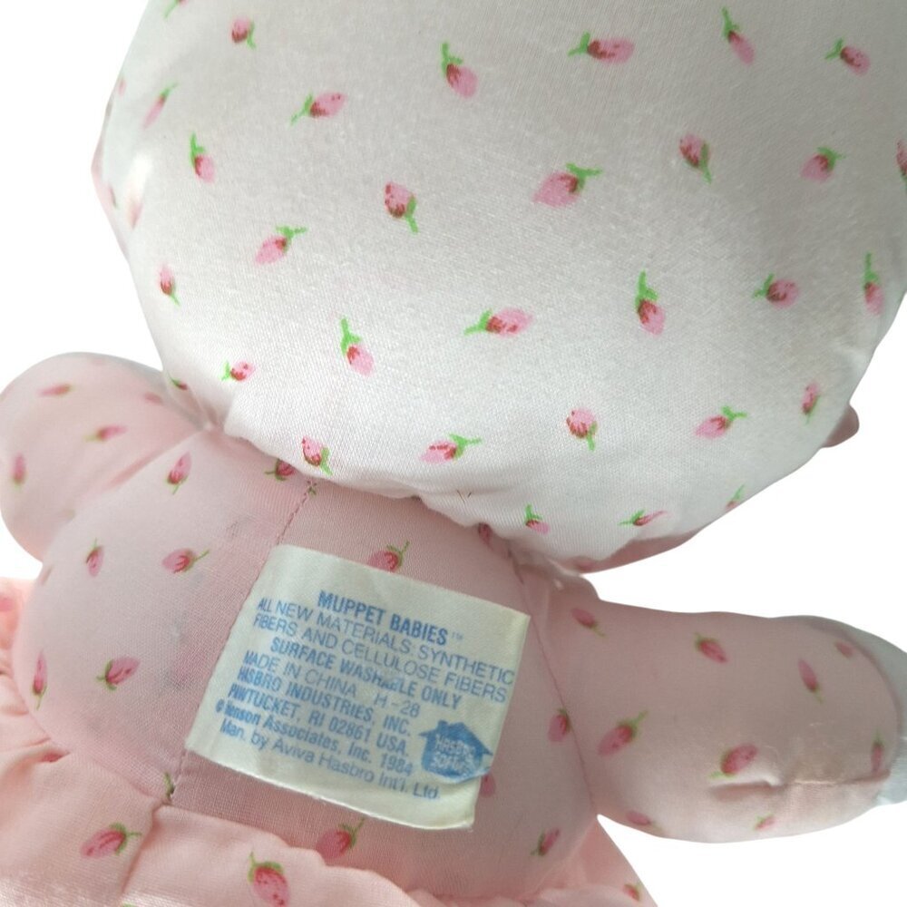 Vintage 1984 Miss Piggy Muppet Babies Stuffed Animal 9.5" Hasbro - Picture 6 of 7
